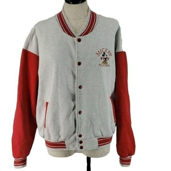 Disney Other - Disney Mickey Mouse Distressed Vintage Florida Varsity Jacket Size 2X